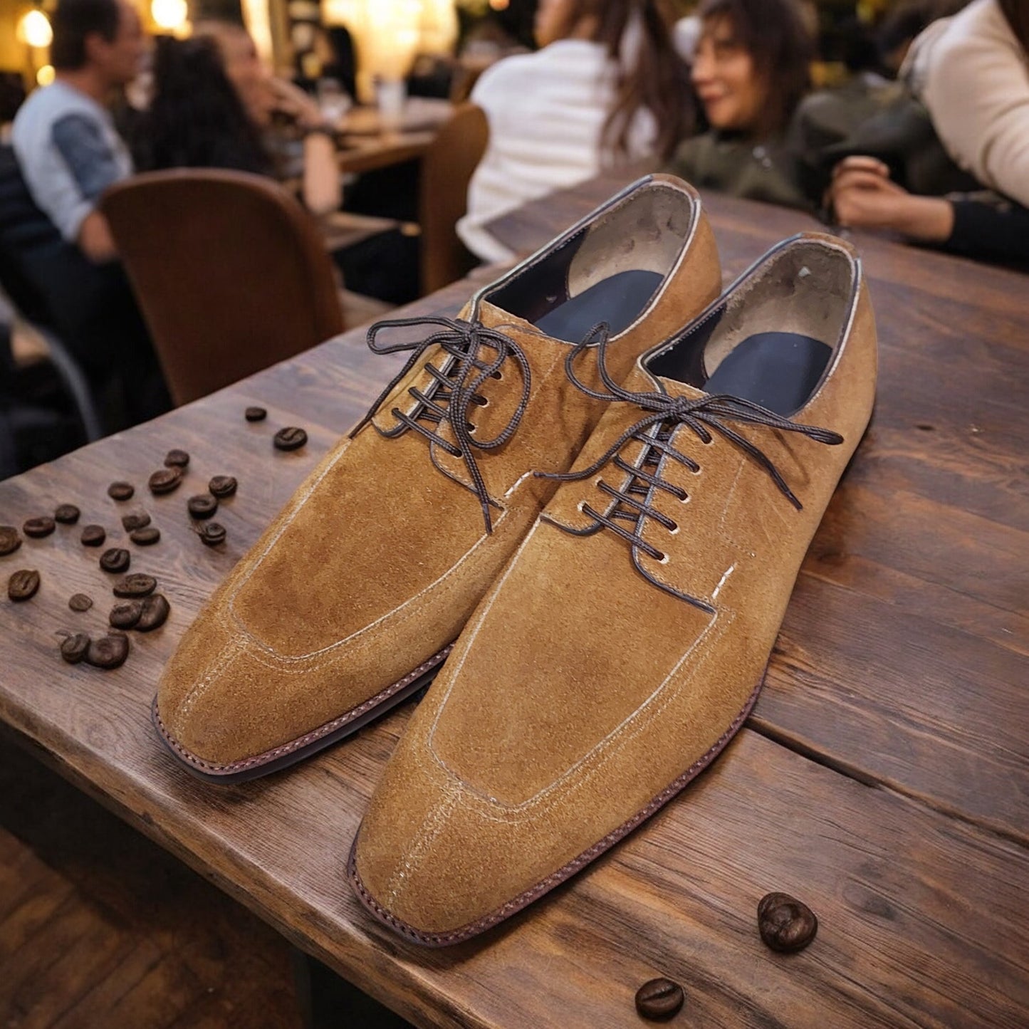 NEW MEN HANDMADE FORMAL WINGTIP SHOES