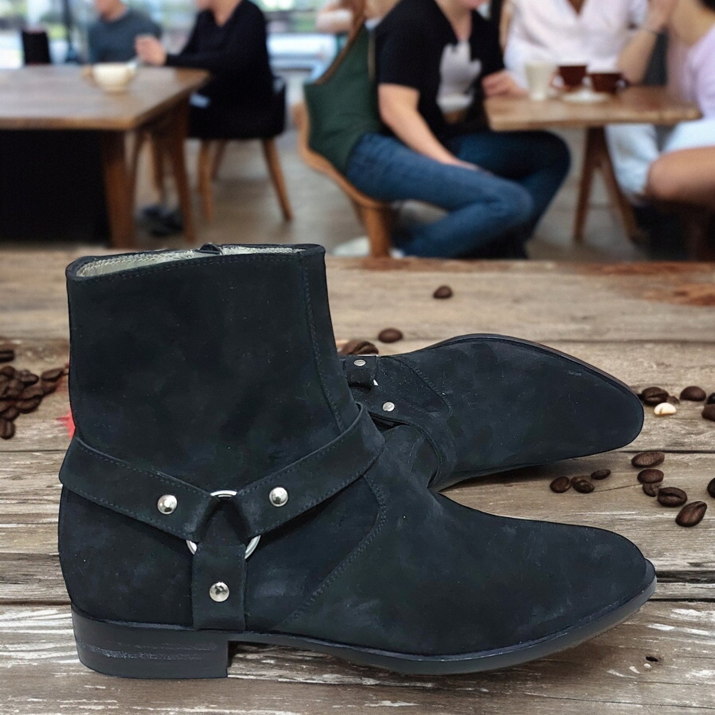 HANDMADE ANKLE BOOTS BLACK