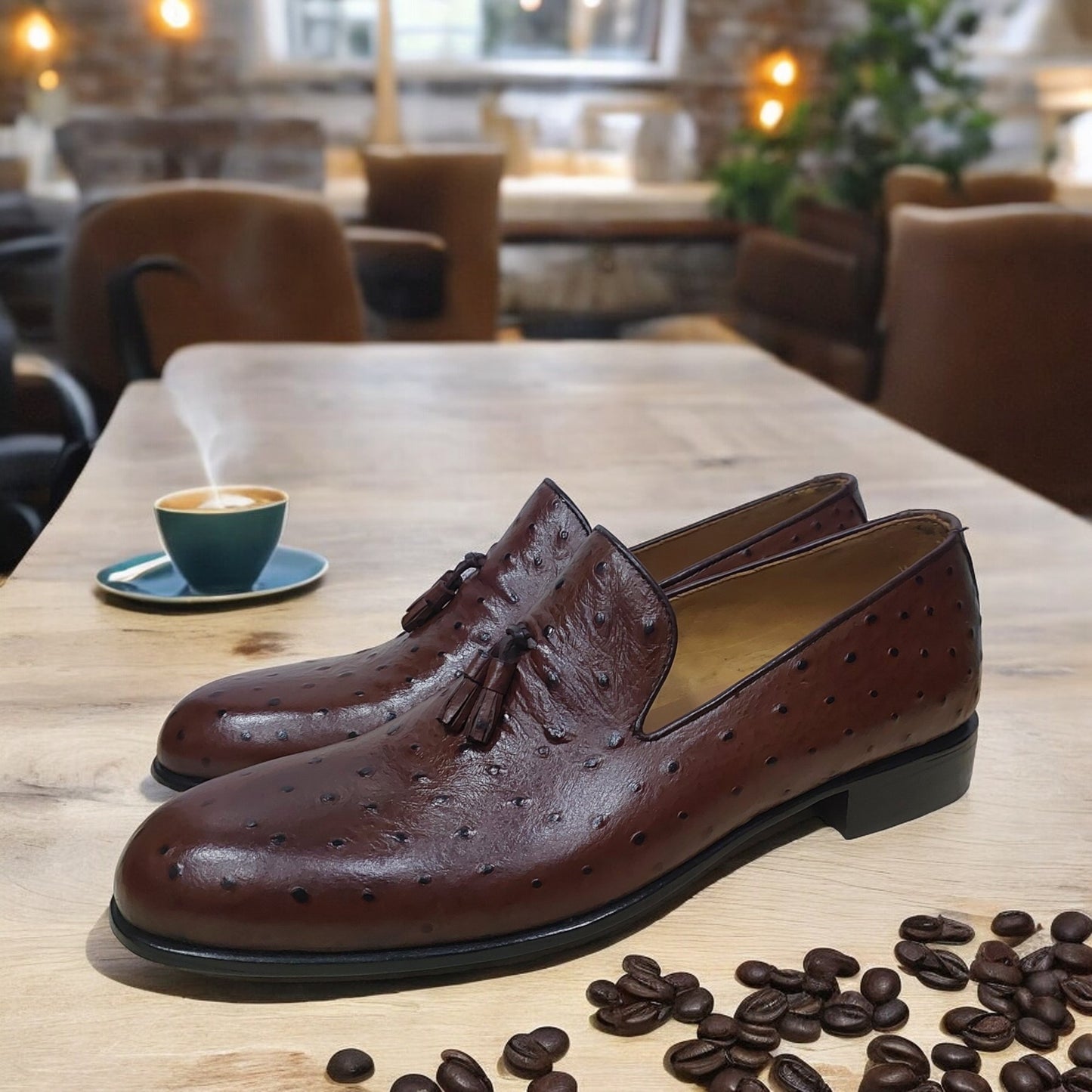 Men's New Handmade Formal Shoes Brown Leather Lace Up Stylish Dress & Casual Wear Shoes