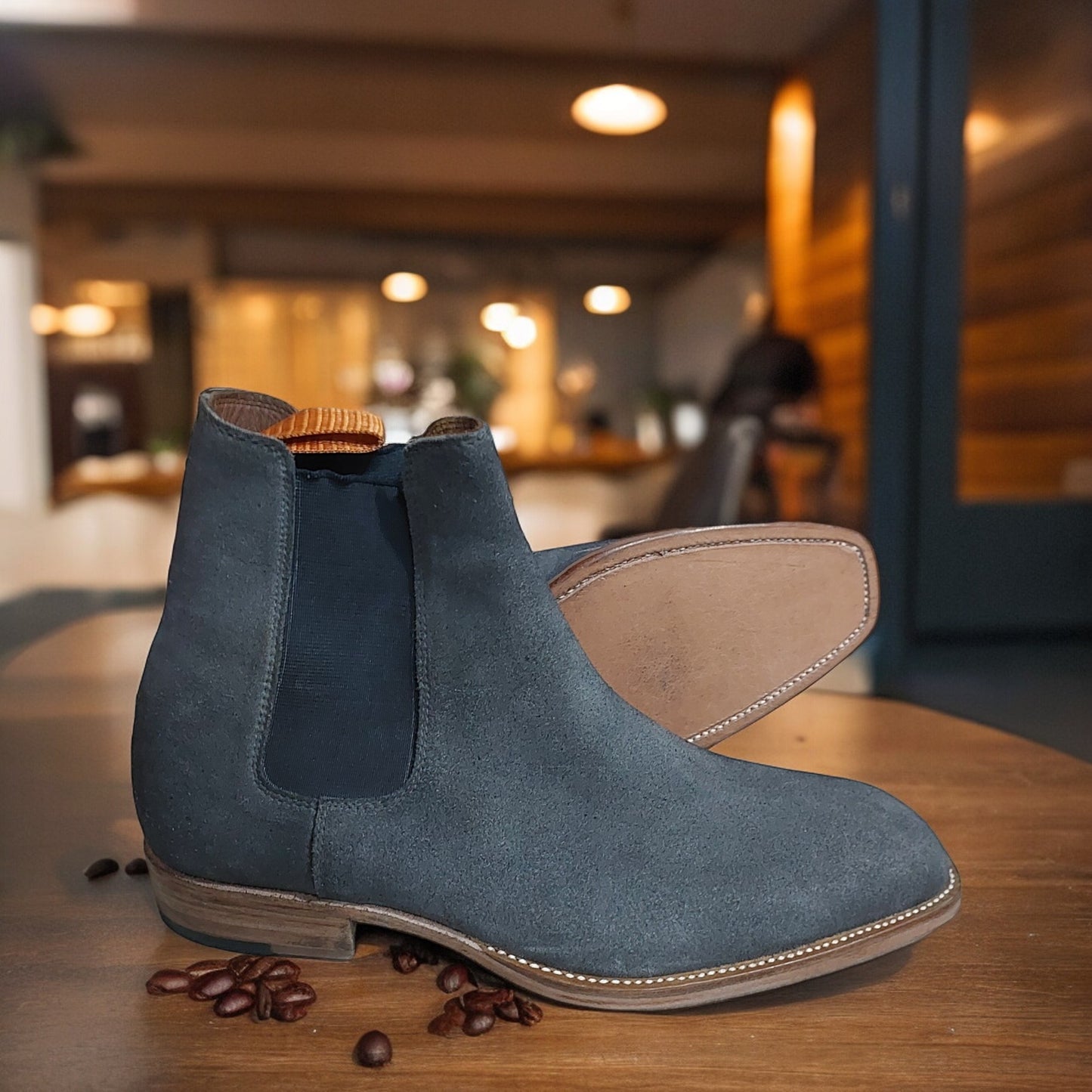 HANDMADE ANKLE BOOTS  GREY COLOR