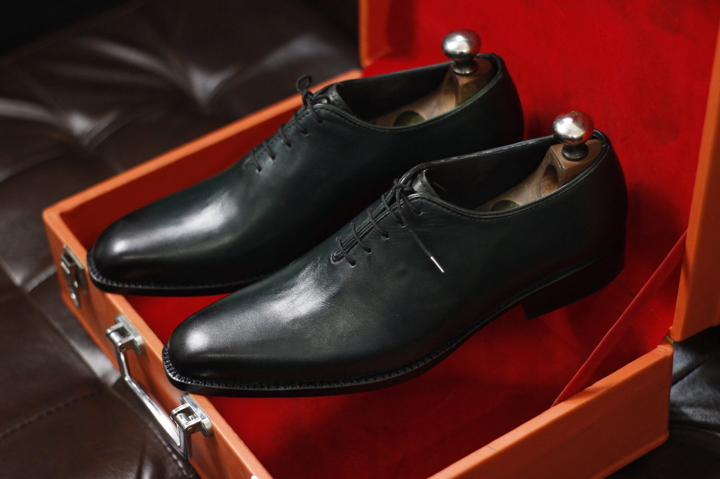 New Men's Handmade Formal Shoes Olive Green Leather Lace Up Stylish Dress & Formal Wear Shoes